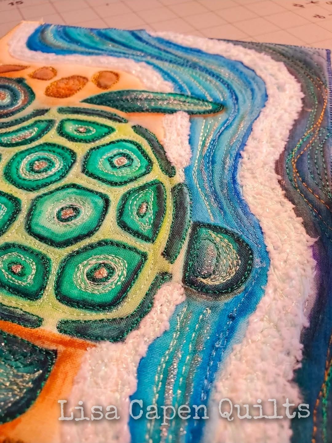 Along with pieced quilts, I love mixed media art quilts!