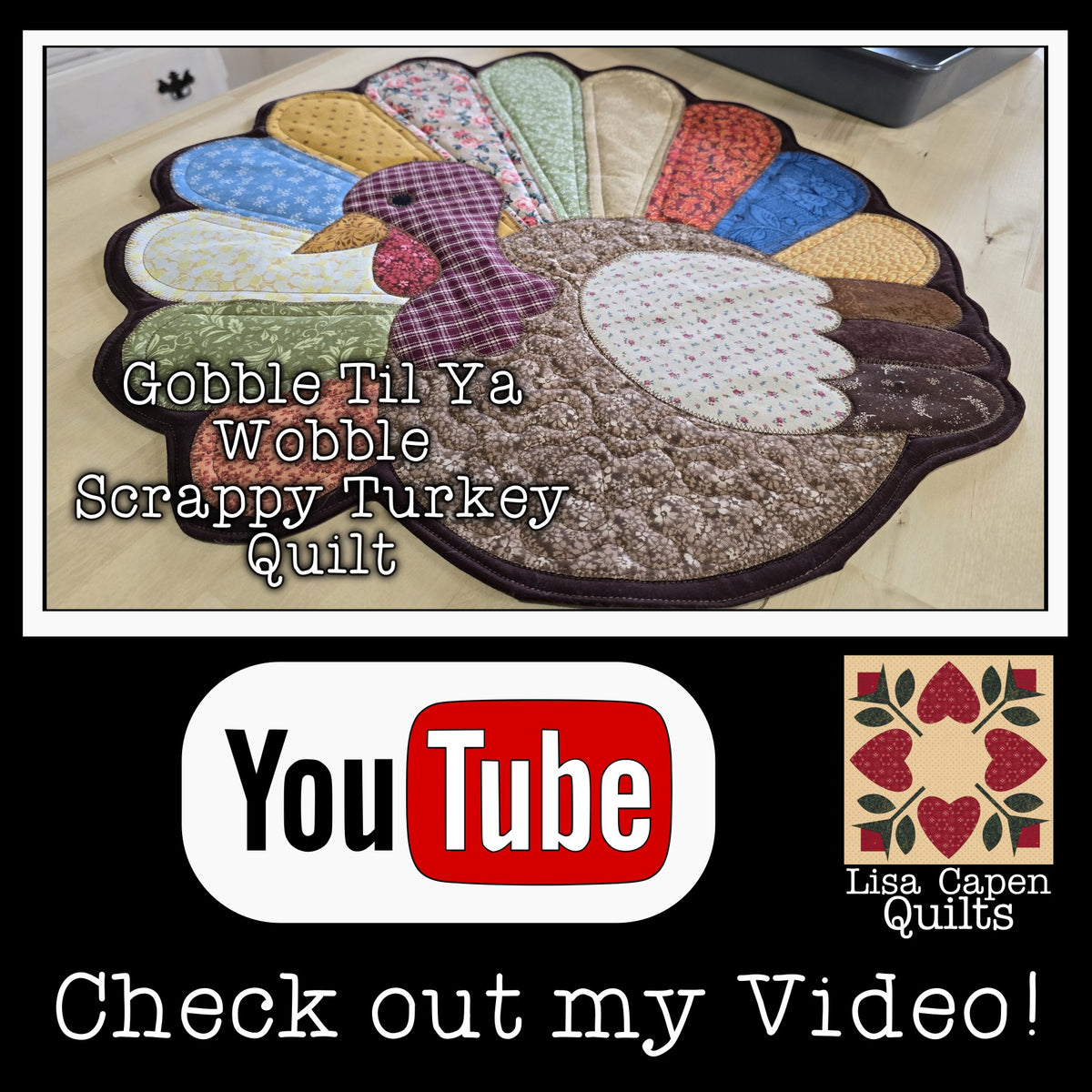 Gobble Till You Wobble ~ Turkey Trivet/Quilt Pattern