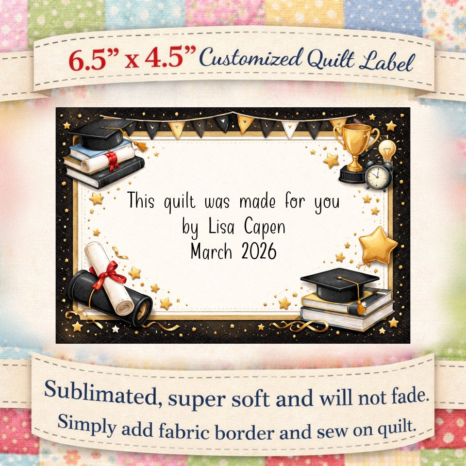Graduation Quilt Label