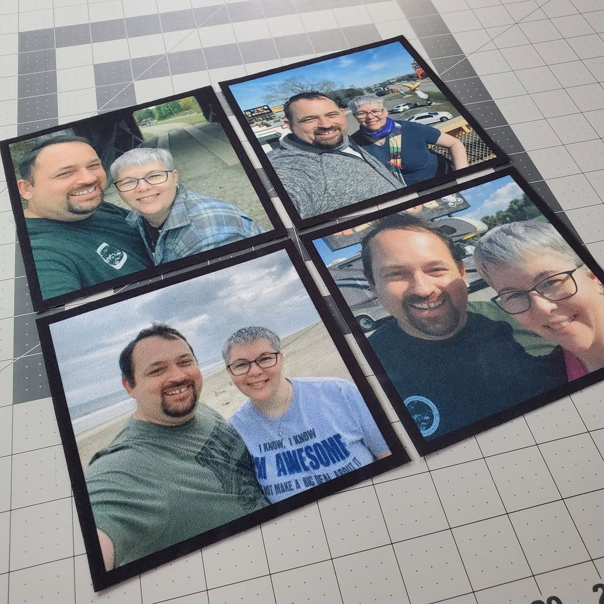 4.5" x 4.5" Custom Printed Photo on Fabric