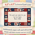 Red White & Blue Quilt Label
