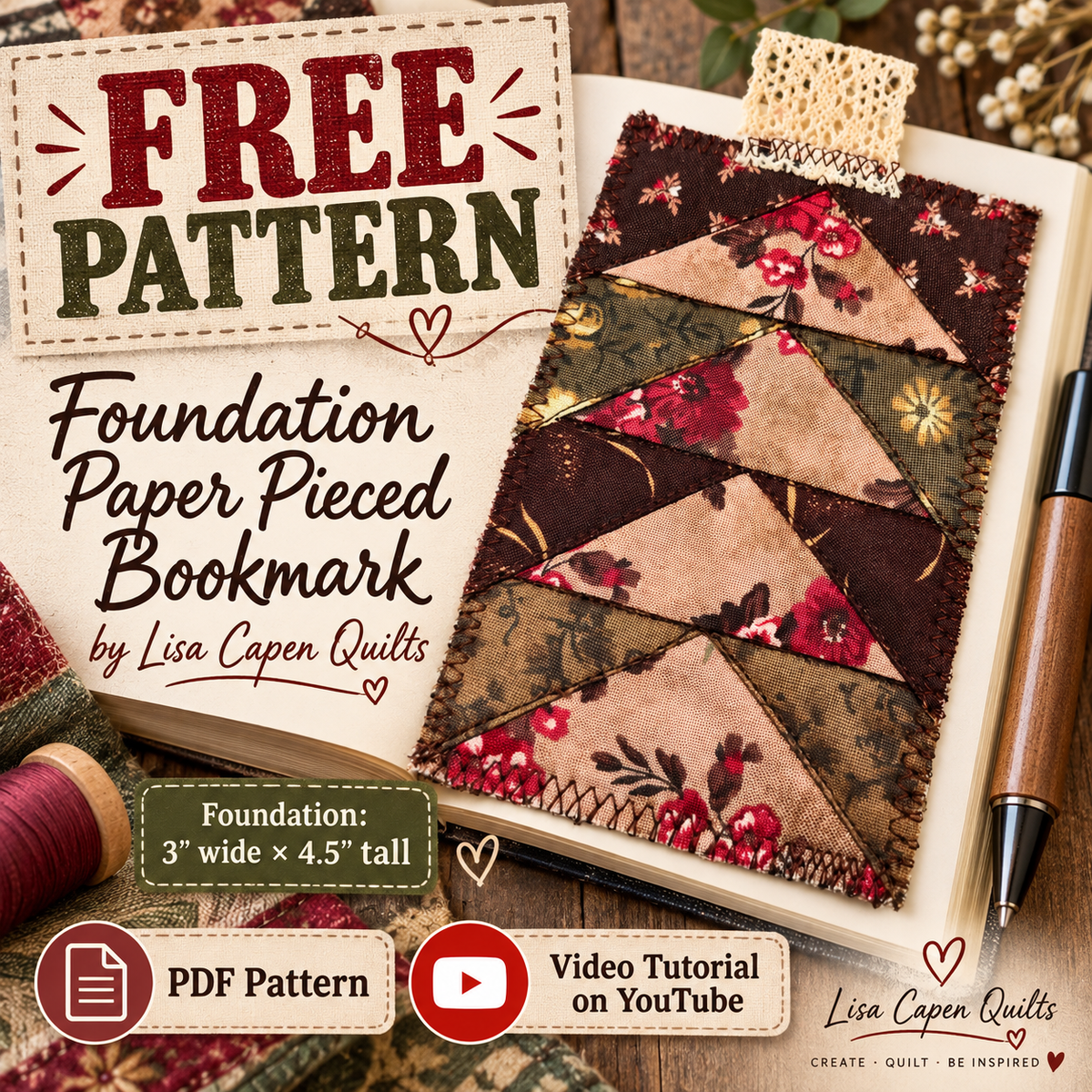 Flying Geese Bookmark Pattern