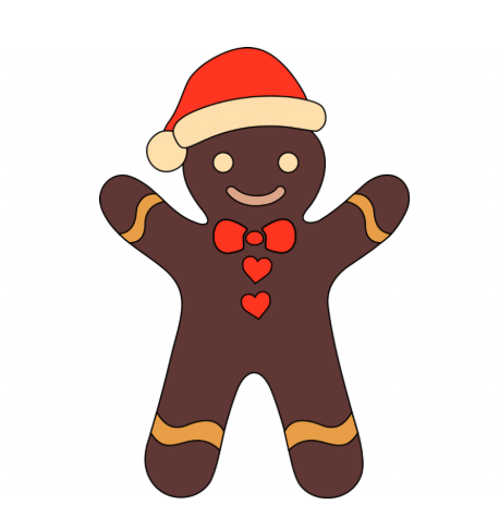 Gingerbread Man Applique PDF