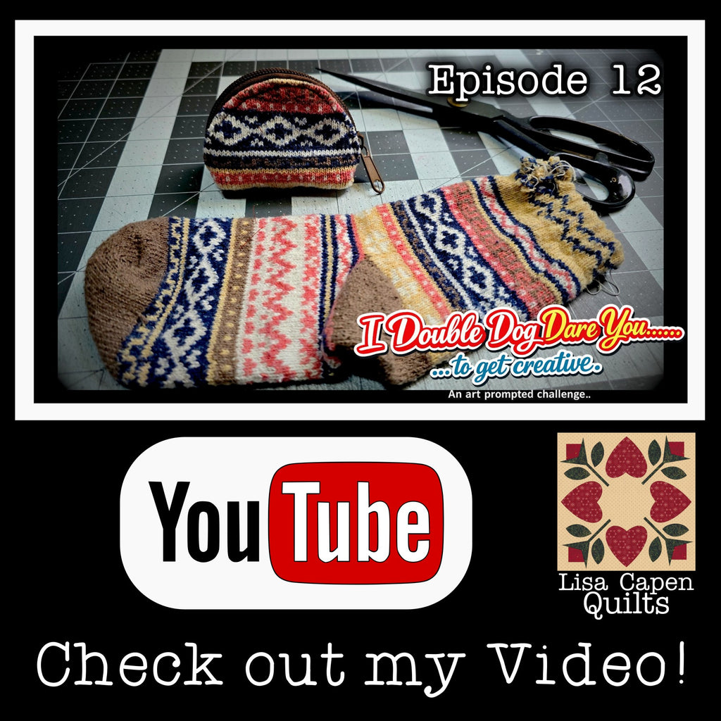 Quilted in the Hoop Version - Zippered Coin Purse by Lisa Capen Quilts