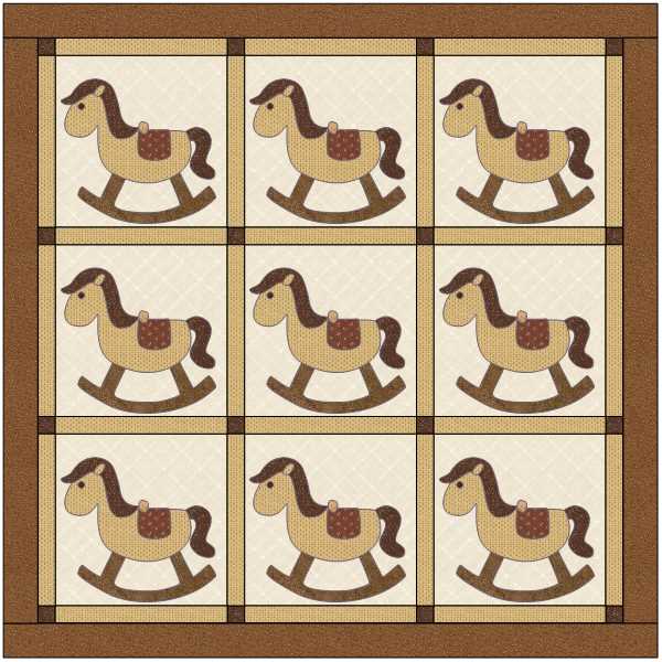 Horse Rocker Applique