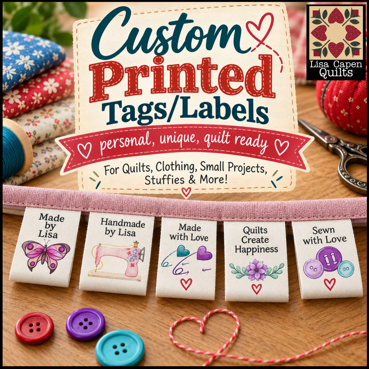 Custom Printed Sew-In Tags/Labels